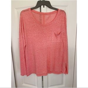 Pink boyfriend long sleeve tee